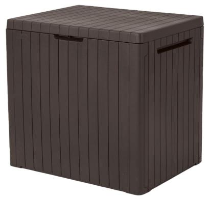 Ladă de depozitare Keter City 113 L, din plastic, maro, pentru exterior