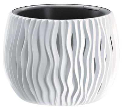 Kvetináč s vložkou SANDY Bowl 240, 238x161 mm, biela
