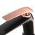 Baterie lavoar baie din alamă sanitară, negru mat cu accente rose gold, 18 cm