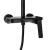 Coloană de duș negru mat din alamă sanitară, 3 funcții, Korman Technik 9990H