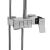 Coloană de duș cu pălărie și pară, 3 funcții, alamă sanitară cromată, reglabilă
