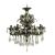 Candelabru cu cristal SANSSOUCI Magno, 8xE14, diametru 65 cm, alama antichizata