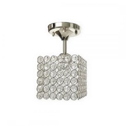 Lustra Catrina, 1*E27, Crom, Metal si Cristal