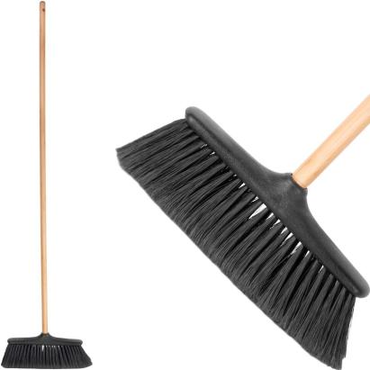 Mătură York Econatural cu coadă din bambus 120 cm și perii reciclate