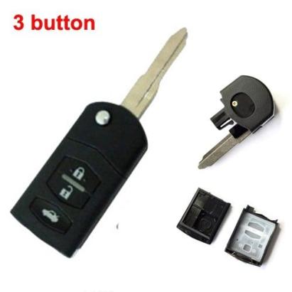 Carcasă cheie tip briceag compatibilă Mazda 3, 3 butoane, fără cip/electronică