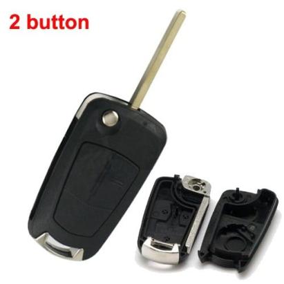 Carcasă cheie tip briceag compatibilă Opel Astra H, 2 butoane, lamelă HU100