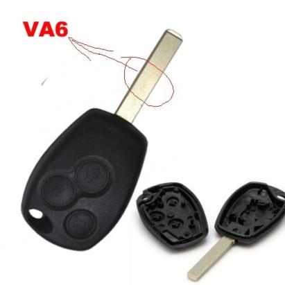 Carcasă cheie auto compatibilă Renault, 3 butoane, tip VA6, fără electronică