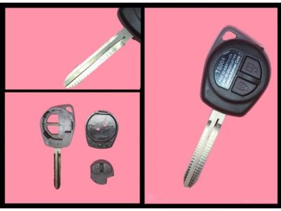 Carcasă cheie compatibilă Suzuki SX4 și Swift, cu lamelă TOY43 și butoane cauciuc