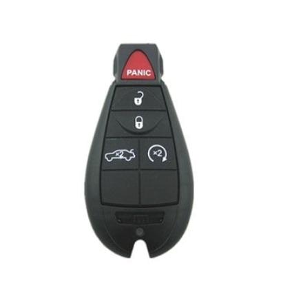 Carcasă cheie compatibilă SmartKey Jeep, 4 butoane + buton Panic, OEM