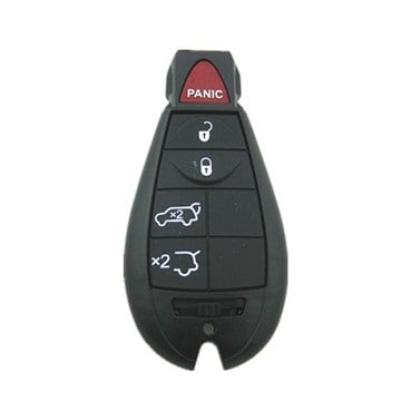 Carcasă cheie compatibilă SmartKey Jeep, 4 butoane cu Panic, portbagaj și lunetă