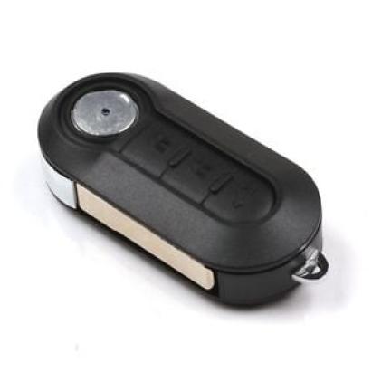 Carcasă cheie auto tip briceag compatibilă Fiat 500, 3 butoane, fără electronică