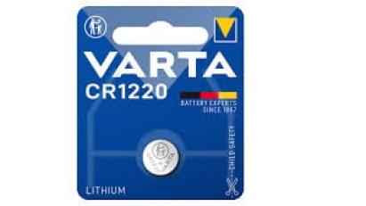 Baterie Varta CR1220 3V litiu pentru telecomandă și cheie auto