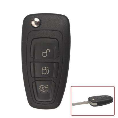 Cheie briceag compatibilă Ford Focus 2011+ cu 3 butoane, cip 4D63, lamelă HU101