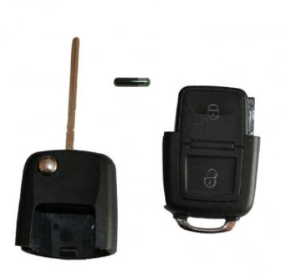 Cheie briceag compatibila VW Bora, 2 butoane, completa, cip ID48, 1J0 959 753 AG