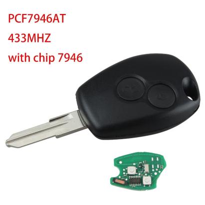 Cheie auto cu cip PCF7946 și telecomandă 2 butoane, compatibilă Dacia Logan 2004-2009