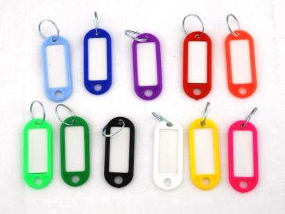 Etichete pentru chei cu inel, set 100 bucăți, culori mixte pentru organizare