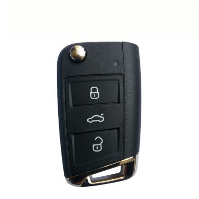 Carcasă cheie auto compatibilă VW Golf 7 MK7, lamelă HU66, fără electronică