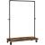 SONGMICS Suport haine pe roti, cu bara si raft inferior, stil industrial, 104x40x162 cm, negru Household NewTrend