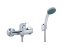 Baterie de duș monocomandă cromată, montaj pe perete, set cu pară duș CD000