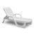 Sezlong de Plaja sau Gradina, reglabil, dimensiune 190 x 46 x 71 cm, material plastic, culoare Alb FAVLine Selection