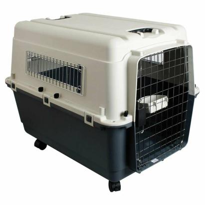 Cusca pentru transport Caini sau Pisici, Karlie Nommand, marime L, dimensiuni 81 x 56 x 59 cm, culoare Gri/Alb FAVLine Selection