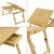 Masa suport laptop bambus pliabila inaltime reglabila Trysil [en.casa] HausGarden Leisure