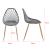 Scaune design FeliciaG set 2 buc plastic/metal gri [en.casa] HausGarden Leisure