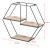 Raft perete Hexagon cu 3 polite depozitare [en.casa] HausGarden Leisure