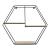 Raft perete Hexagon cu 3 polite depozitare [en.casa] HausGarden Leisure