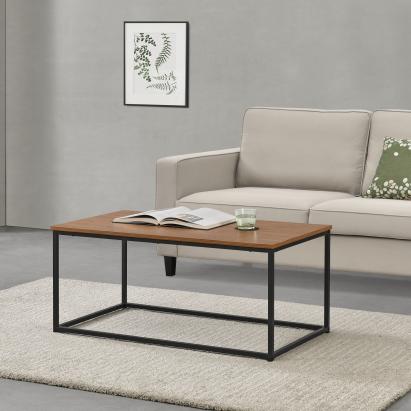 Masuta cafea Esbjerg 45 x 100 x 55 cm efect lemn nuanta inchisa [en.casa] HausGarden Leisure