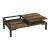 Masuta cafea Ibestad 90x50x28cm negru/stejar rustic [en.casa] HausGarden Leisure