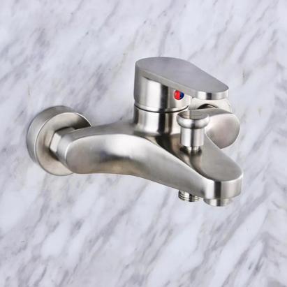 Baterie de baie din inox SUS304 satinat, 2 funcții, Korman Technik LY007