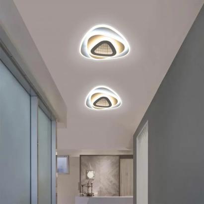 Lustra LED NEXA Triunghi 3D 40W, Alb, Lumina Rece/Calda/Neutra