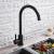 Baterie bucătărie inox negru mat cu pipă pivotantă și cartuș ceramic, HS001