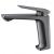 Baterie lavoar grafit Gun Grey din alamă sanitară, monocomandă, 18 cm
