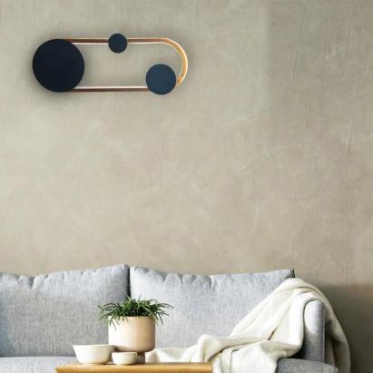 Aplica LED Gruvix 26W, auriu-negru, 3 temperaturi de culoare pentru interior