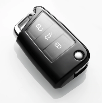 Husă cheie auto tip briceag compatibilă Golf MK7, 3 butoane, TPU negru