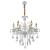 Candelabru SANSSOUCI 6xE14 Cristal si Metal – Design Clasic, Alb Argintiu