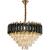 Candelabru din cristal Versailles Eleganza, 8xE14, Ø50 cm, negru-auriu, inaltime reglabila
