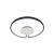 Lustra LED ADARA 90W, Rotunda, lumina Neutra, 4000K, Negru