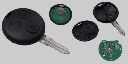 Cheie cu telecomandă compatibilă Smart Fortwo/Roadster, 3 butoane, 433.92MHz