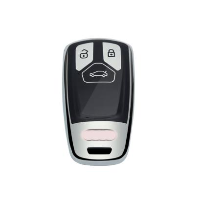 Husă pentru cheie Audi SmartKey din TPU+PC, protecție premium, gri-negru