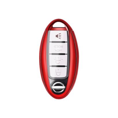 Husă protecție cheie Nissan Smartkey roșie, TPU+PC, pentru 2-4 butoane