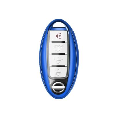 Husă pentru cheie Nissan Smartkey, TPU+PC, protecție premium, albastră