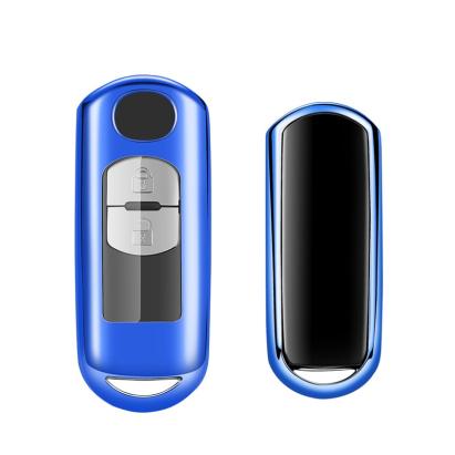 Husă cheie auto albastră compatibilă Mazda 2/3/5/6, CX-3/4/5/7