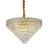 Candelabru din cristal Windsor Supremo, 10xE14, Ø80 cm, auriu lucios, inaltime reglabila