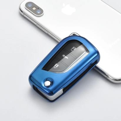 Husa Tpu Compatibila cu Cheie Briceag Toyota Albastra