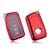 Husă cheie auto compatibilă Lexus, TPU+PC roșie, protecție premium
