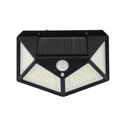 Lampă solară de perete cu senzor de mișcare, 100 LED, IP65, neagră