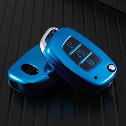 Husă TPU pentru cheie briceag Hyundai Sonata, albastră – protecție Model 2